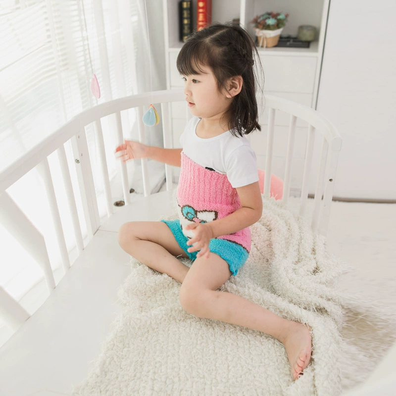 Защита живота детская защита живота осенне-зимние пижамные штаны для защиты пупка Детские теплые штаны с высокой талией двухслойные детские штаны для защиты живота