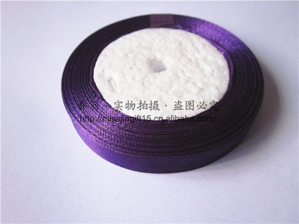 En stock 15MM cinta de poliéster de una sola cara Cinta de regalo Decoración cinta DIY cinta hecha a mano embalaje de la flor