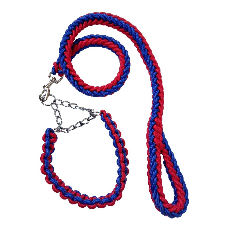 Nylon Eight-Strand Braided P Rope Large Dog Leash Pet Collar Traction Rope Small, Medium and Large Dog Walking Leash