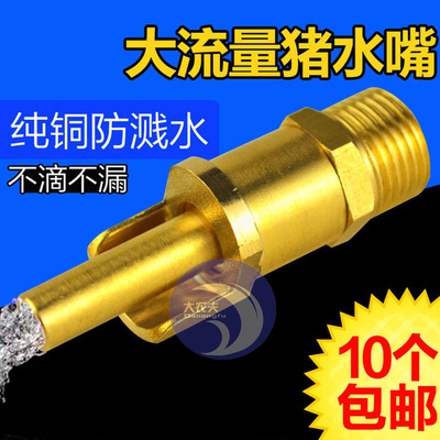 [超大流量猪用饮水器 猪自动喝水设备水咀 养殖场自动猪水嘴批发]