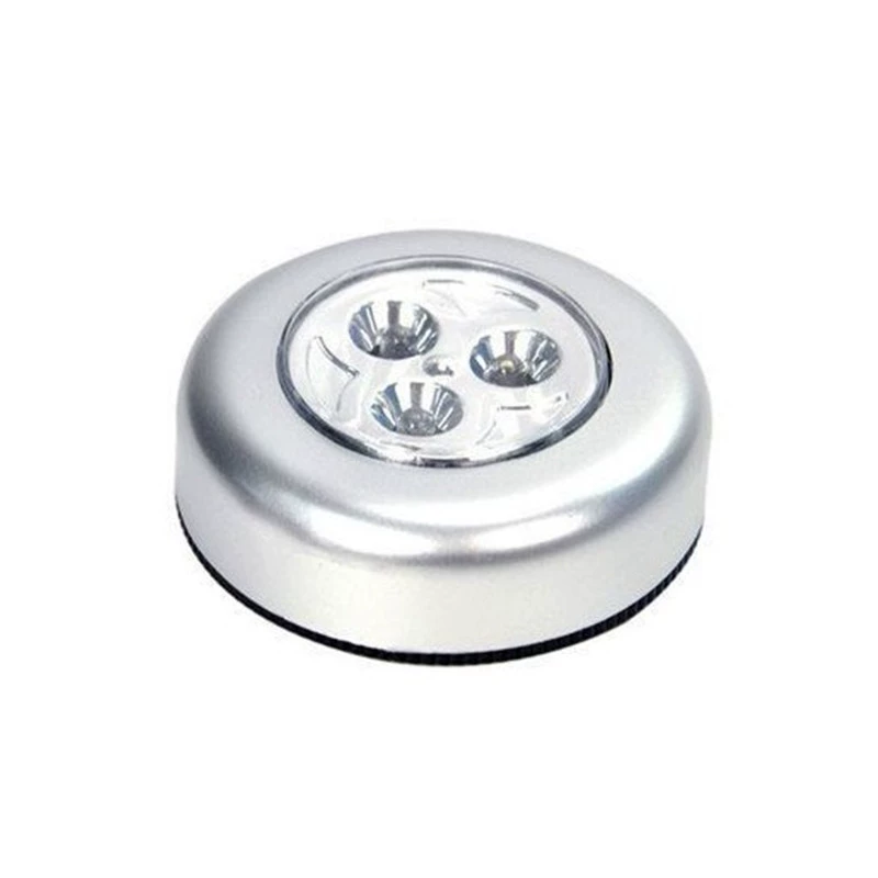 Свет для патрона для автомобиля, креативная круглая сенсорная подсветка, 4LED, светильник для ночи, липкий шкаф, свет для чтения