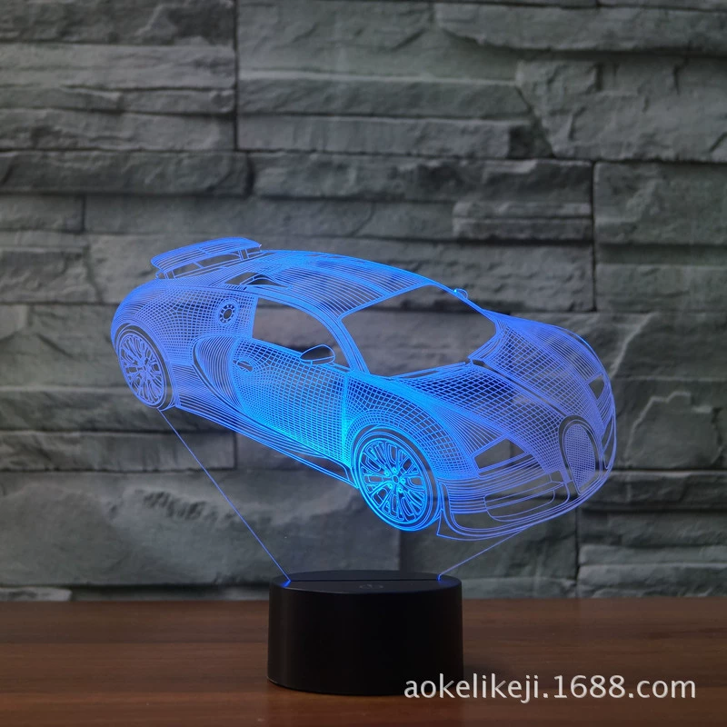 Настольная лампа ночного света, LED декоративный маникюр, лампа с пультом, 3D, градиент