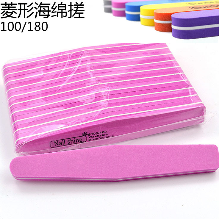 Herramientas para uñas, esponja de diamante para pulir uñas, lima de uñas lavable para dar forma y recortar, tira de lijado para pulir.