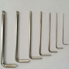 Manufacturer's ball head hexagonal wrench bicycle hexagonal hexagonal wave head galvanized nickel plated extended wrench single wholesale