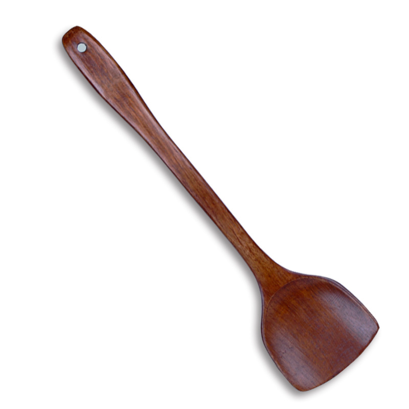 Daxin espátula de madera cuchara de sopa traje espátula de madera sartén antiadherente especial mango largo traje de espátula de madera utensilios de cocina de madera