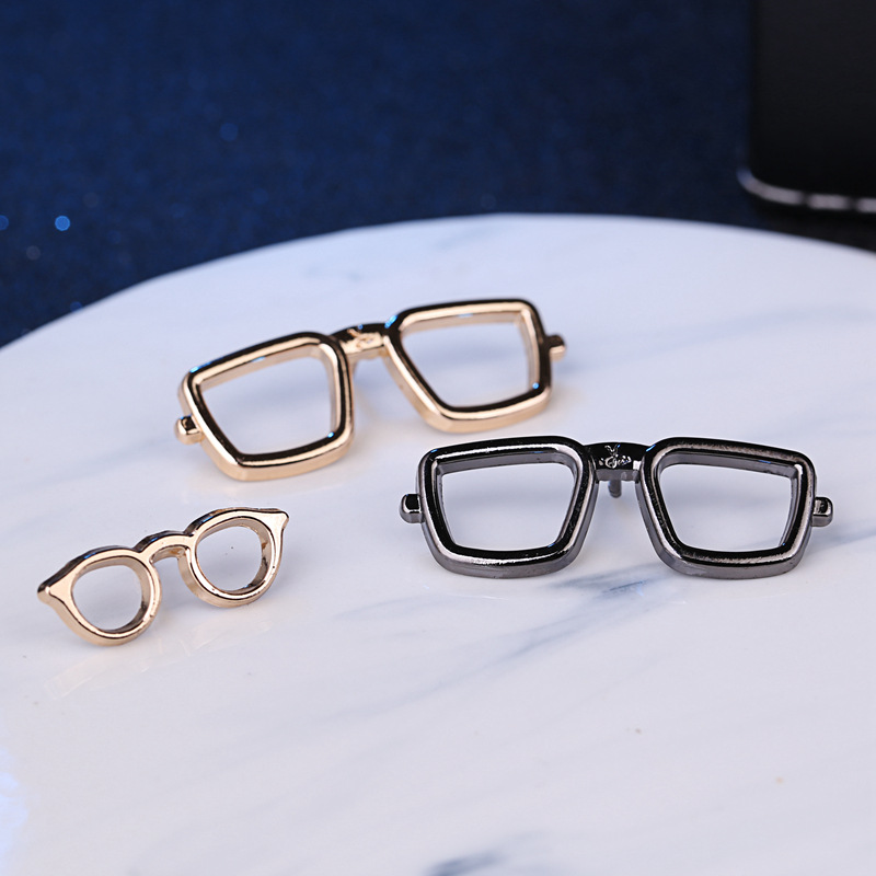 Personalidad de estilo coreano 2018 todo fósforo pin Taobao Venta caliente traje de Hombre Accesorios esmalte aceite gafas tinta marco broche