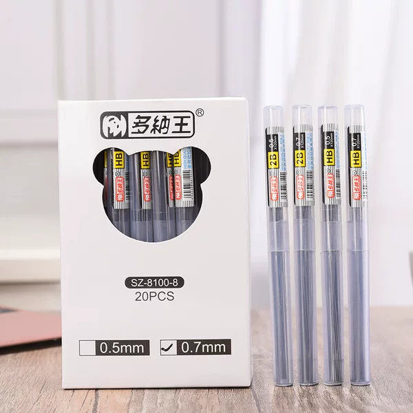2B/HB/2H Creative Pencil Core Dona New Black Automatic Lead Core 20 Pack Refill Wholesale