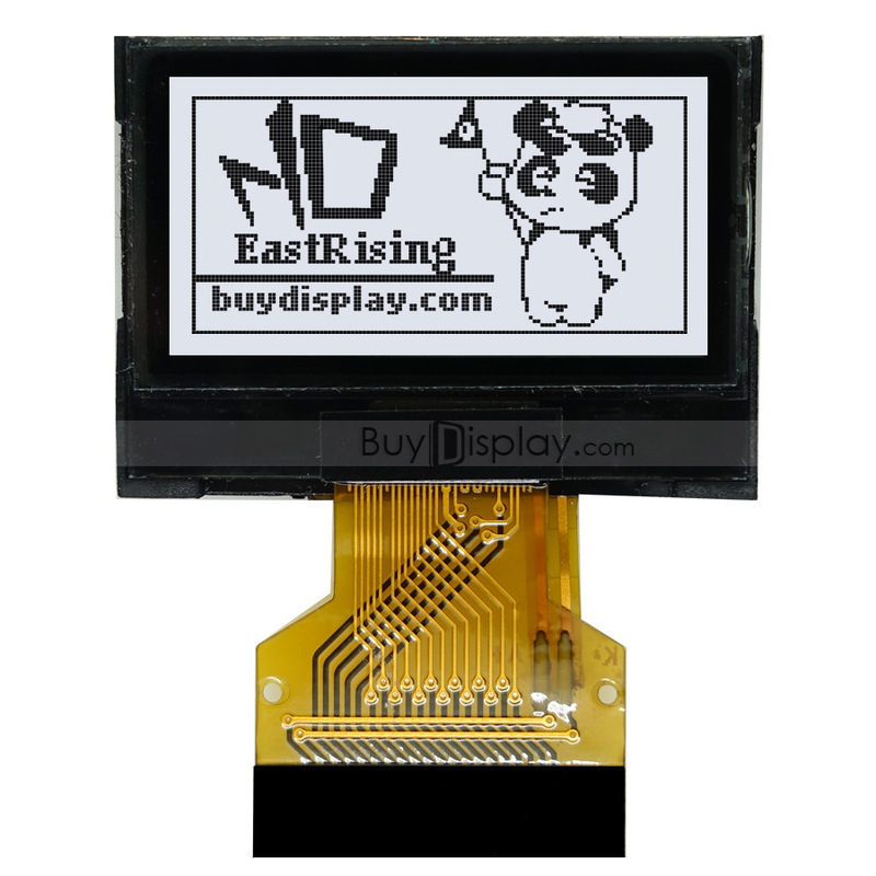 Ultra Thin 0.96inch LCD128x64 Graphic Dot Matrix LCD Module / Black on White / Smart Watch Display
