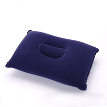 厂家加工PVC植绒充气枕吹气料  供应U型正方形户外便优枕头