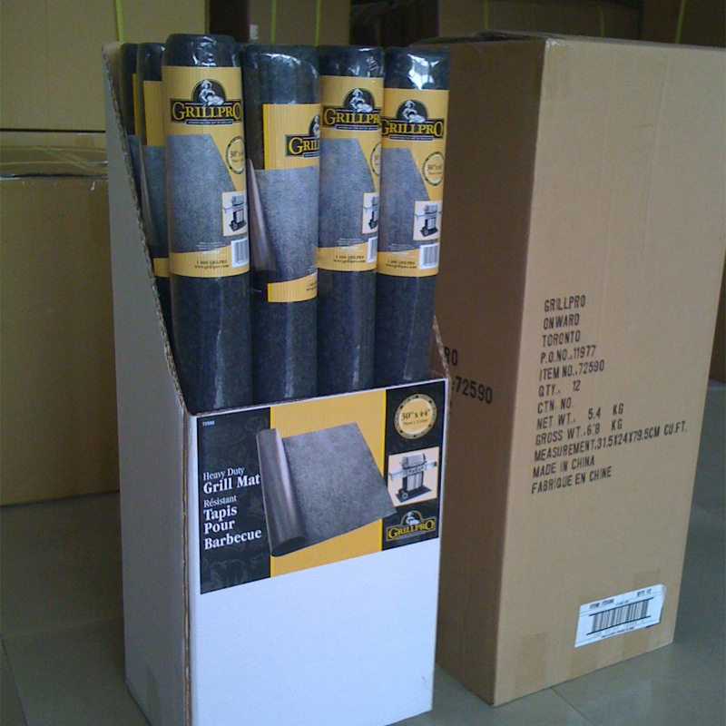 Amazon ignífugo barbacoa Mat PE compuesto ronda brasero horno Mat 36 pulgadas barbacoa estera a prueba de aceite