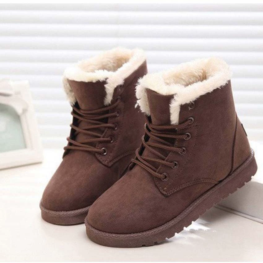Низкие зимние ботинки (Martens) женские корейского стиля, шнуровка, тёплые короткие ботинки на плоской подошве