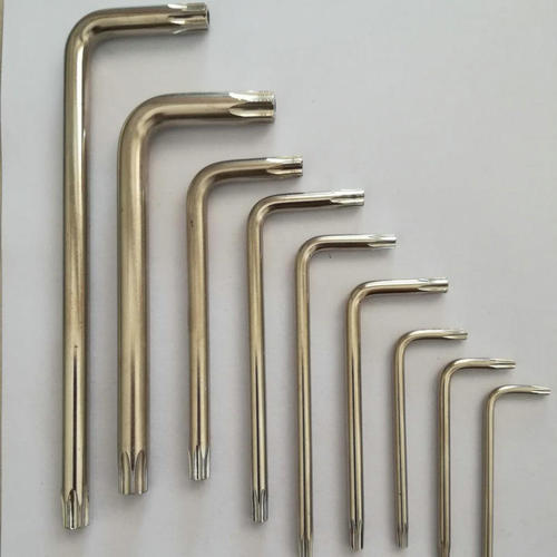 Supply standard L-shaped medium hole flower wrench, medium long and short hexagonal torx wrench, nickel-plated single hardware tool