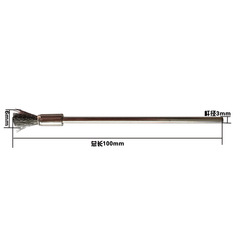 New product extended rod stainless steel wire/copper wire/nylon brush Electric grinding brush Extended handle wire brush set of 3