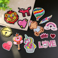 Embroidered patches, clothing decorations, patches for embroidery, fabric patches, amusement park cartoon embroidery signs, cute cartoon embroidery