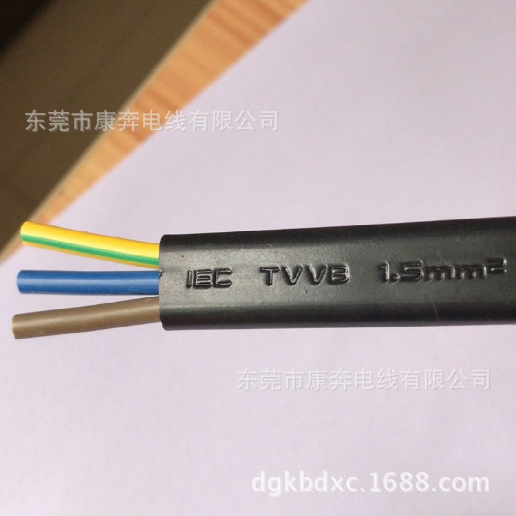 供应3芯1.5电梯随行扁电缆 电镀天车行车扁线 自动伸缩门扁电缆