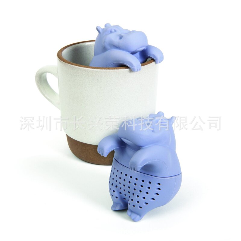 Silicone Hippo Tea Filter Creative New Hippo Tea Maker Household Gift Tea Maker
