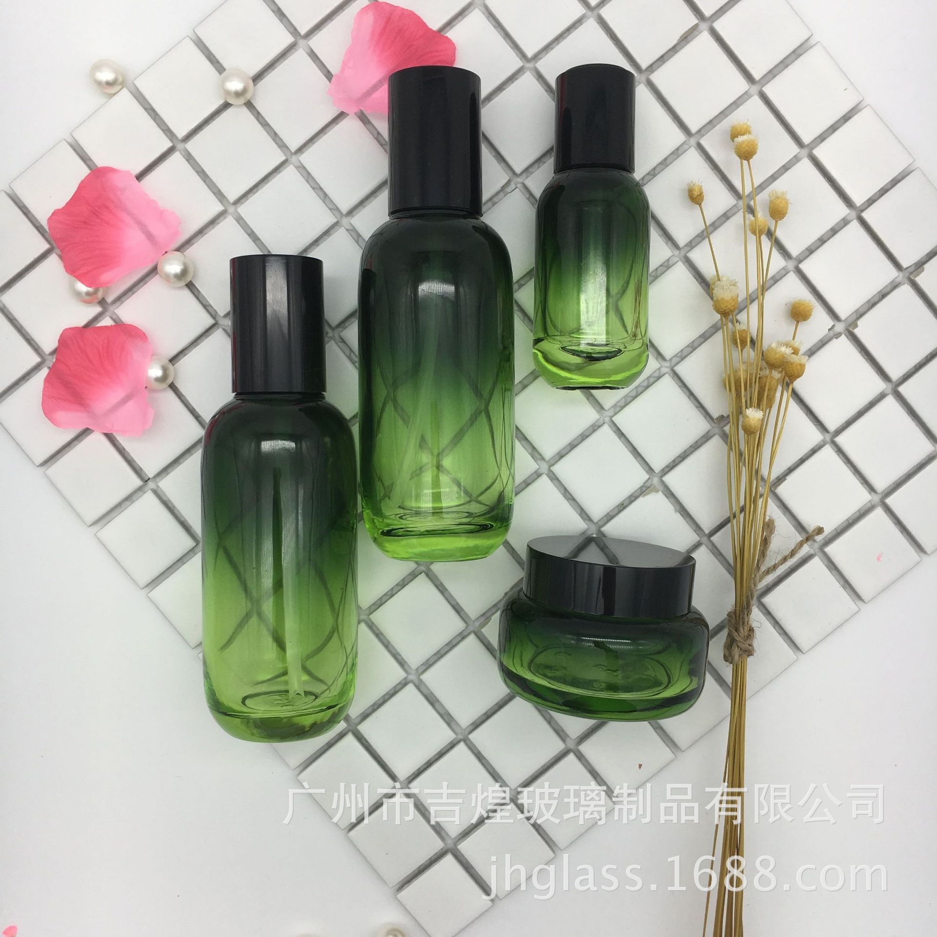 新款 现货 化妆品瓶 水乳霜套装瓶 莎琪丽同款JH1156