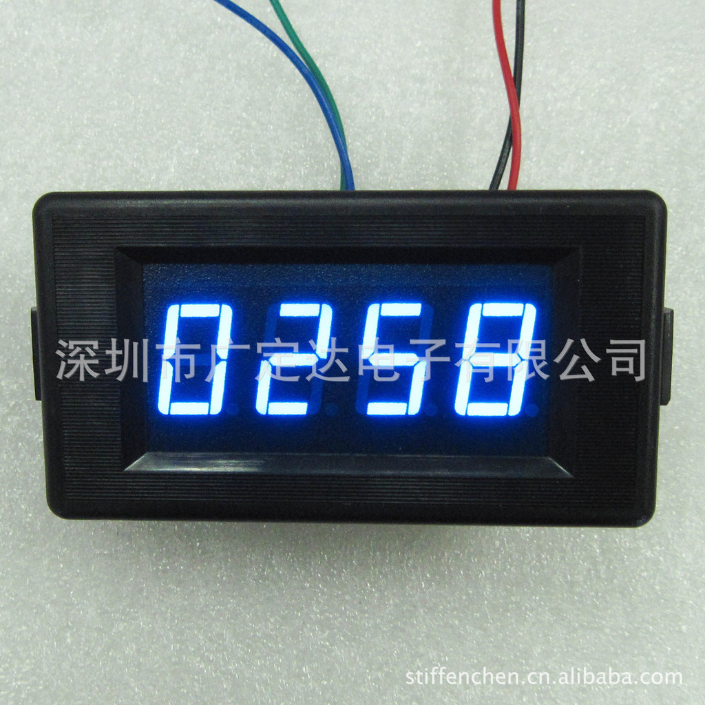 厂家直销出口品质蓝色LED四位数字显示计数器，可加减计数器