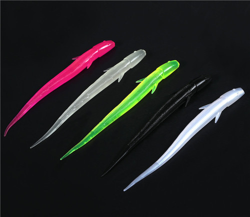 Loach 10 cm 3g Luya bait soft bait fake bait sharp tail bait luminous soft worm multi-color Texas fishing rig wholesale