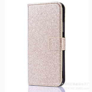 iPhone12 glitter phone case XsMax flip card leather case 7plus for Apple 11 wallet protective case