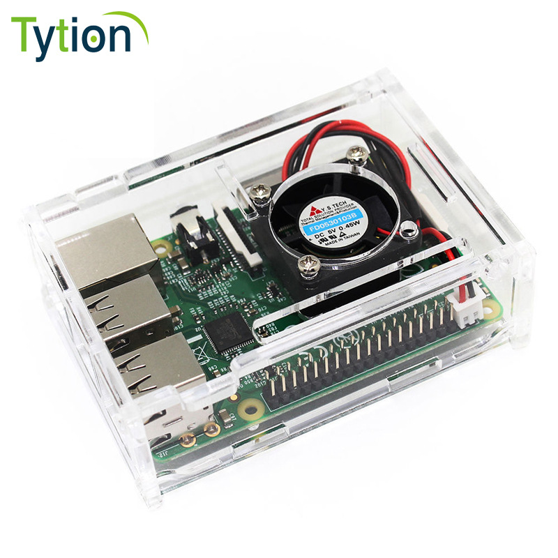 树莓派2/3/3B+外壳 Raspberry Pi 2 3代B型 1G 机箱盒子兼容风扇