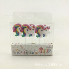 独角兽冰雪奇缘小zhu佩琪小马sha鱼宝蜘蛛皮卡丘儿童生日派对蜡烛