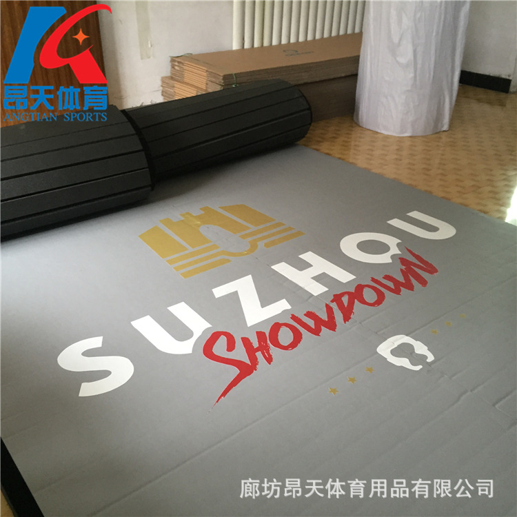 Fábrica al por mayor procesamiento judo persiana alfombrilla lucha fitness ejercicio alfombrilla procesamiento impresión logo gimnasia mat