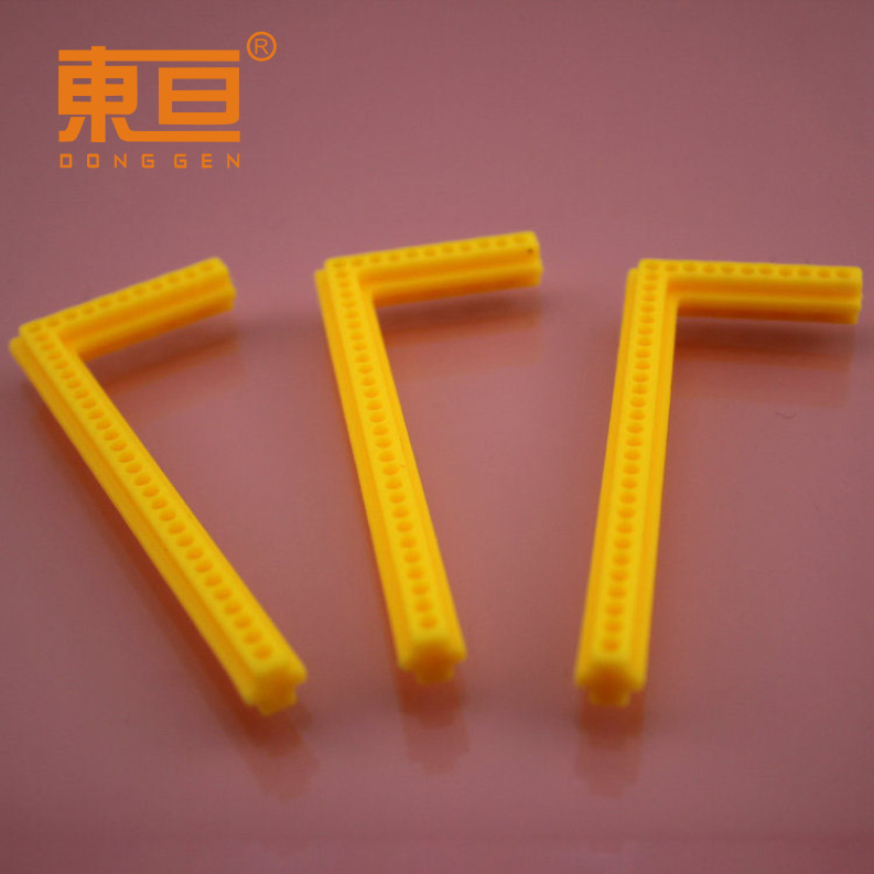 777531黄 挂杆 十道杆 直角杆 单头短直角杆 科技积木零件