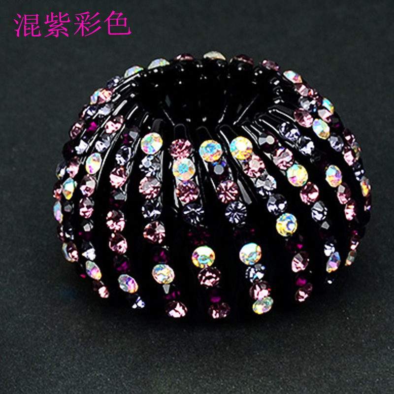 Rizador de pelo mediano cabeza de bola media nueva Nido de Pájaro agarre del pelo Cola de Caballo hebilla tocado flor corsé anillo de pelo accesorios para el cabello pinza de pelo