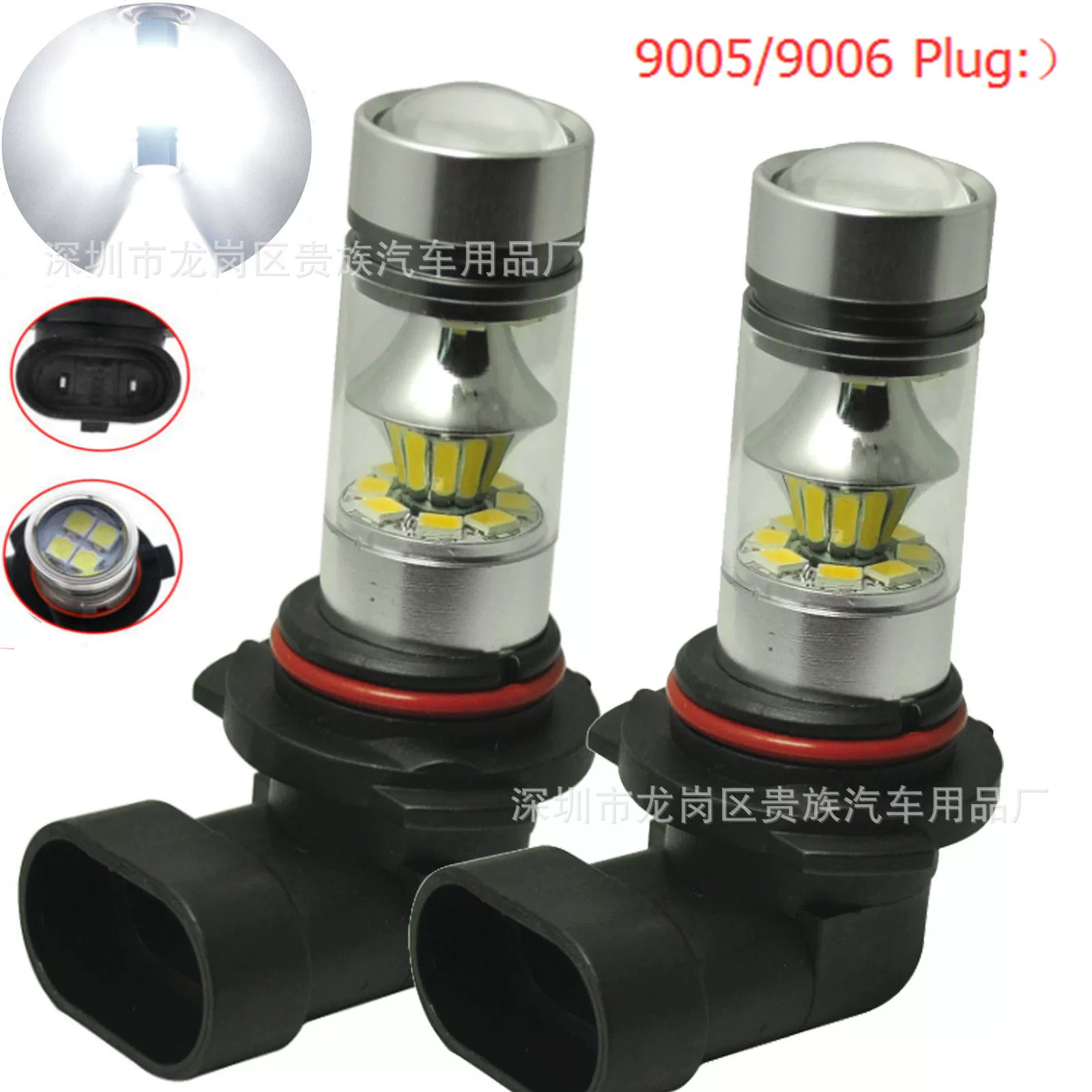 Прямые продажи с фабрики новые светодиодные фонари 100 Вт Противотуманные фары ближнего света HB4 9006 20LED 100W