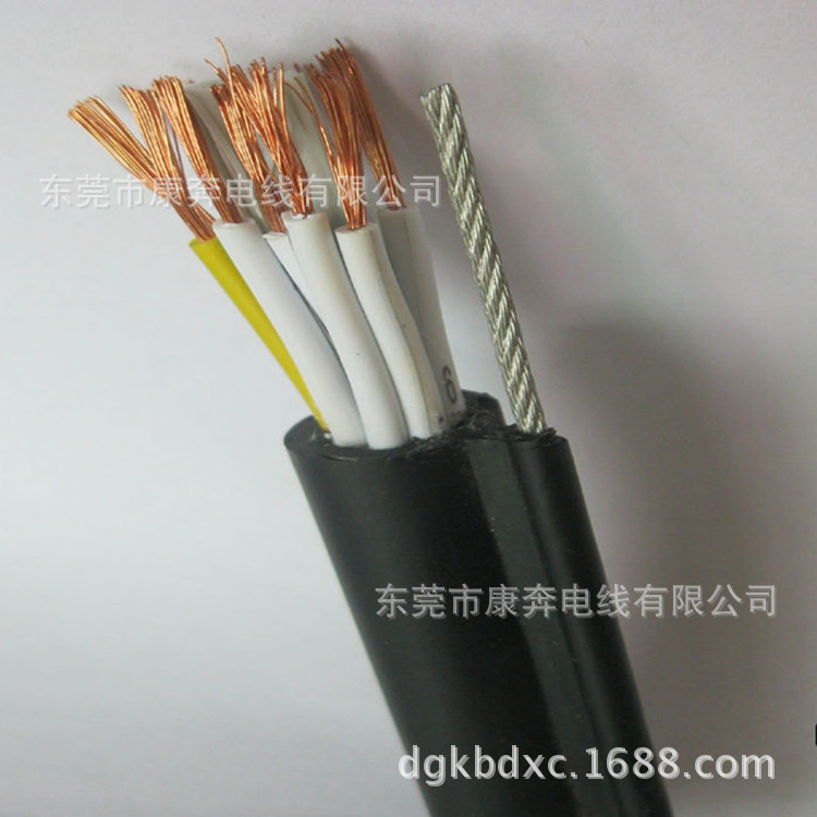 9芯1.5平方升降机电缆 起重机电缆 闸门扁线 电动葫芦钢丝控制电