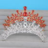 Metal hair accessory, fashionable crystal for bride suitable for photo sessions, suitable for import