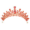 Metal hair accessory, fashionable crystal for bride suitable for photo sessions, suitable for import