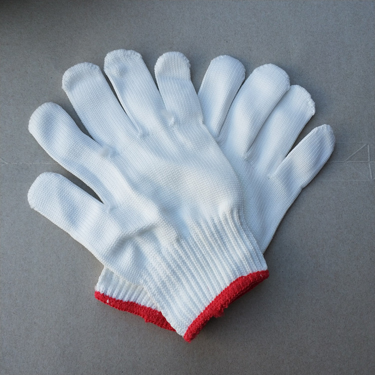 500g克尼龙手套 白色尼龙劳保   加密加厚十针尼龙防护手套