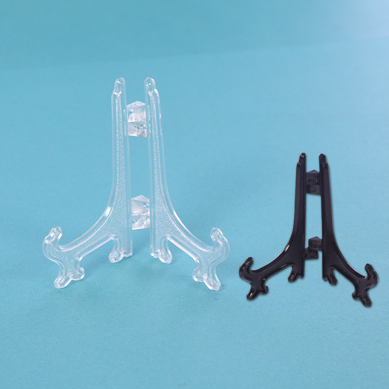 Transparent Plastic Decorative Bracket Photo Frame Paper Plate Disc Shelf Foldableing Decorative Rack Ornaments Crafts Bracket