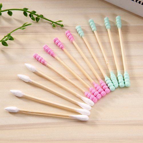 Double-ended wooden swab, sanitary cotton swab, ear cotton swab, makeup cotton swab, makeup remover, sanitary tampon swab, cotton wooden swab