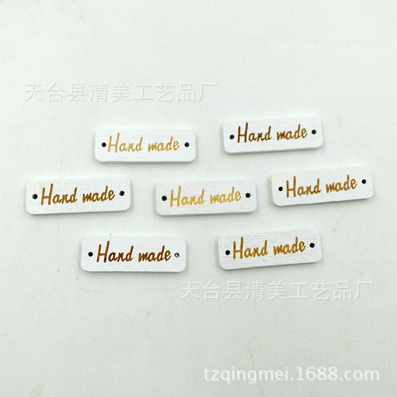 30mm color/Negro/beige/Blanco/marrón signo decorativo placa de madera botón placa de madera 50 unidades un paquete