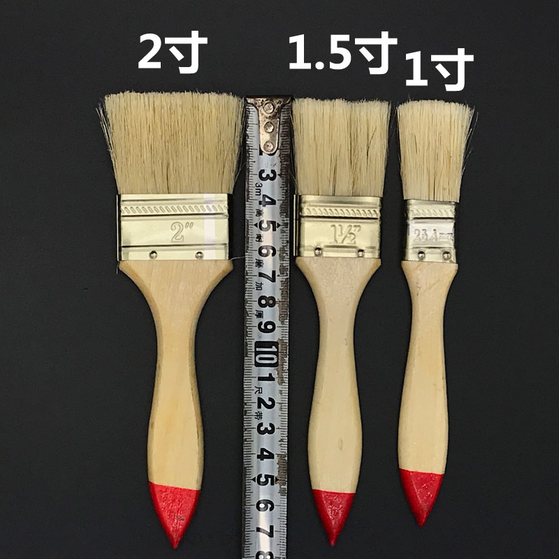 Exportación Indonesia barniz rojo cola cepillo de cerdas personalizado/641 pintura cepillo barbacoa cepillo fabricante