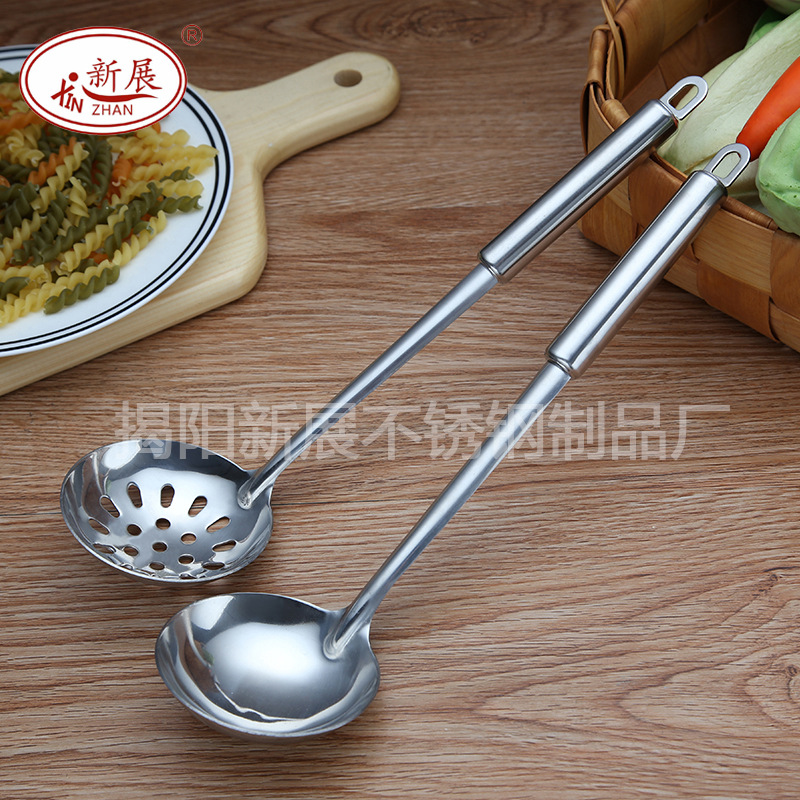 不锈钢汤勺汤漏日式家庭厨房用品加厚防烫火锅捞勺漏