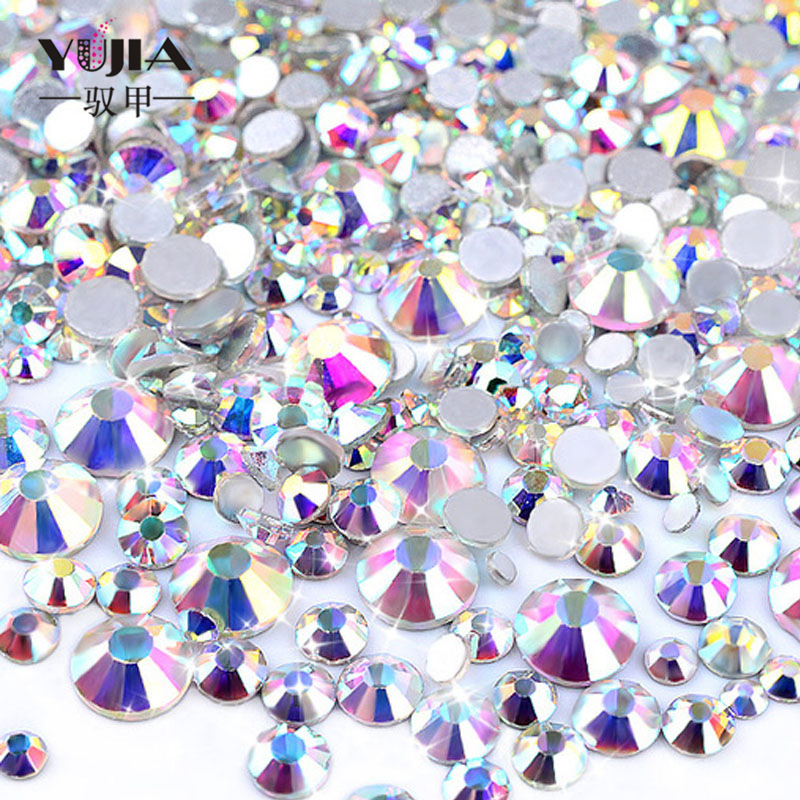 Suministro directo de fábrica AB redondo plano diamante clavo taladro teléfono móvil accesorios teléfono móvil Shell pegar diamante material clavo diamante plano