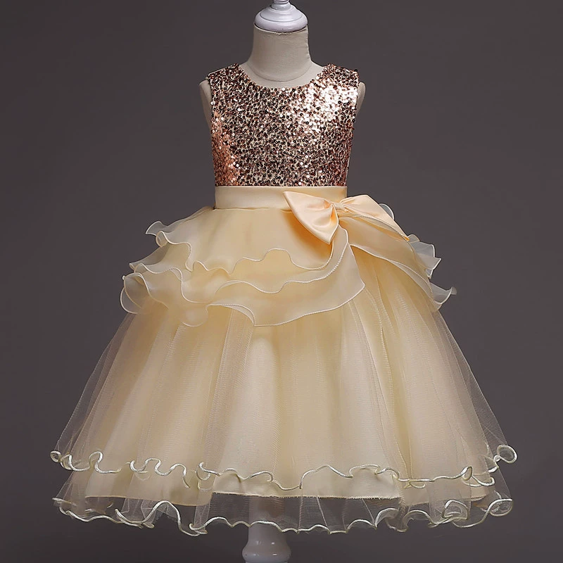新安百慧 Evening dress for princess, girl's skirt, nail sequins, halloween, tulle