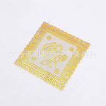 批发高档 pvc烫金杯垫 餐垫 碗垫 隔热垫 防滑12cm正方形