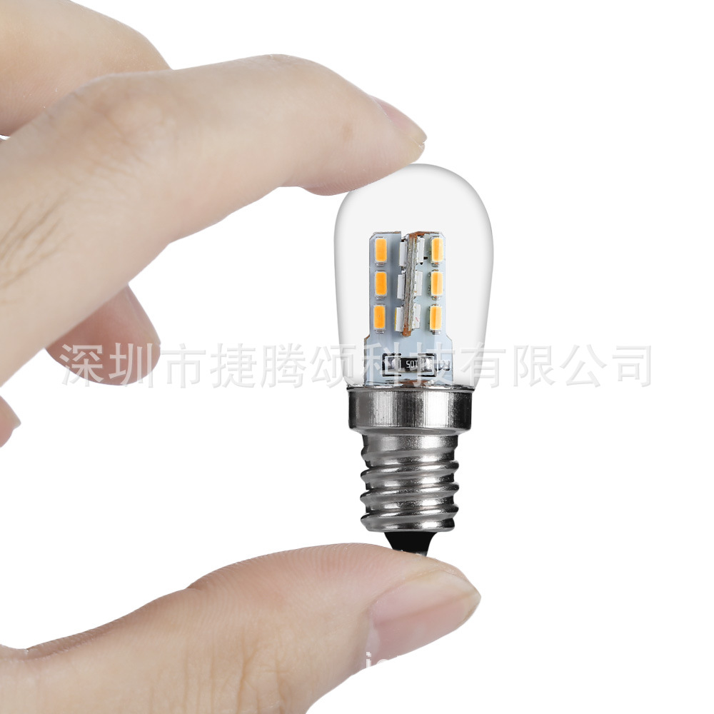 En stock LED refrigerador lámpara cocina ventilador bombilla E12 pequeño tornillo boca 220V bombilla noche fuente de luz hogar refrigerador lámpara