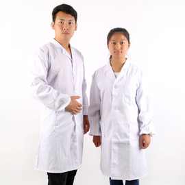 白大褂女长袖工服男女短袖医师隔离实验服室大学生化学护士工作服