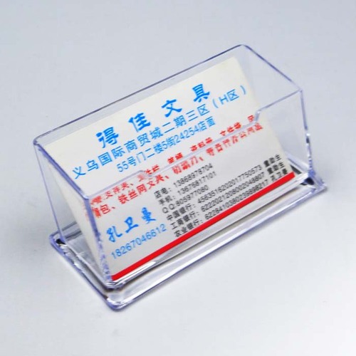 Office supplies plastic business card box creative transparent acrylic desktop storage card box business card holder stationery wholesale