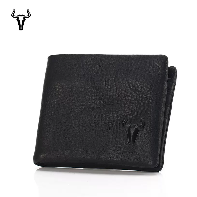 名匠皮具男士真皮钱包短款多卡位休闲软牛皮钱夹卡包跨境代发