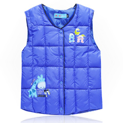 Uniform color and size spring and winter children's cotton coats, cotton suits, vests for big and small children, warm lapels, cute vests