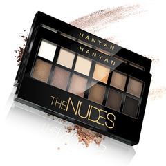 Kangyan 12-Color Eyeshadow Makeup Palette Bare Nude Eyeshadow Palette Pumpkin Color Earth Tone Glitter Matte Foreign Trade Dedicated Cross-Border