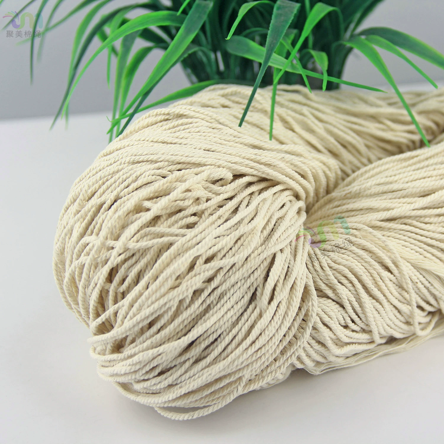 10 #[10 хлопковая веревка] Эта белая хлопковая веревка три нити свечного фитиля хлопковая веревка