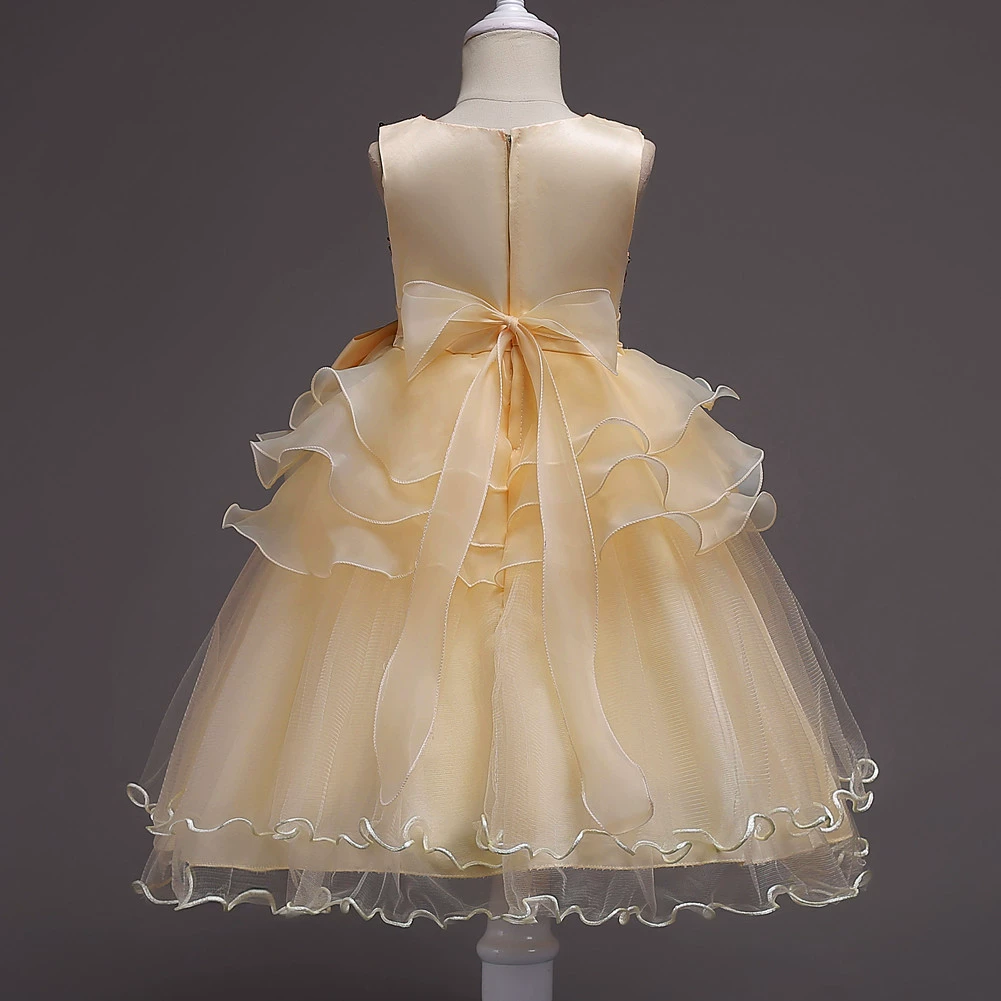 新安百慧 Evening dress for princess, girl's skirt, nail sequins, halloween, tulle